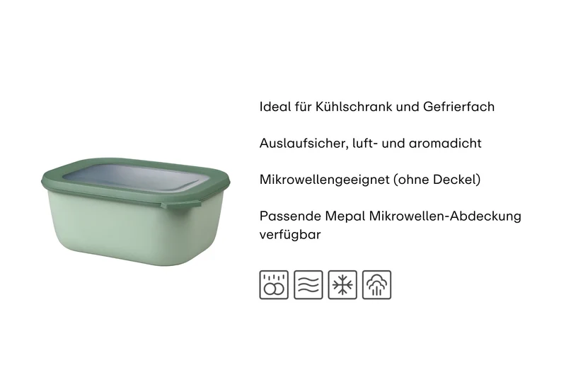 Schüssel 1,5l white Cirqula Rechteckig