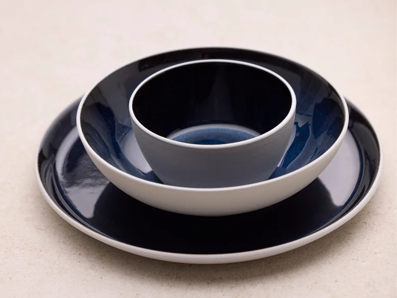 Bitz Gastro Schale weiß/dunkelblau 12cm