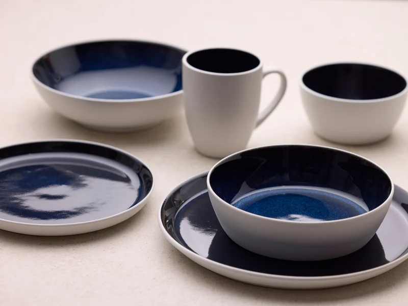Bitz Gastro Schale weiß/dunkelblau 12cm