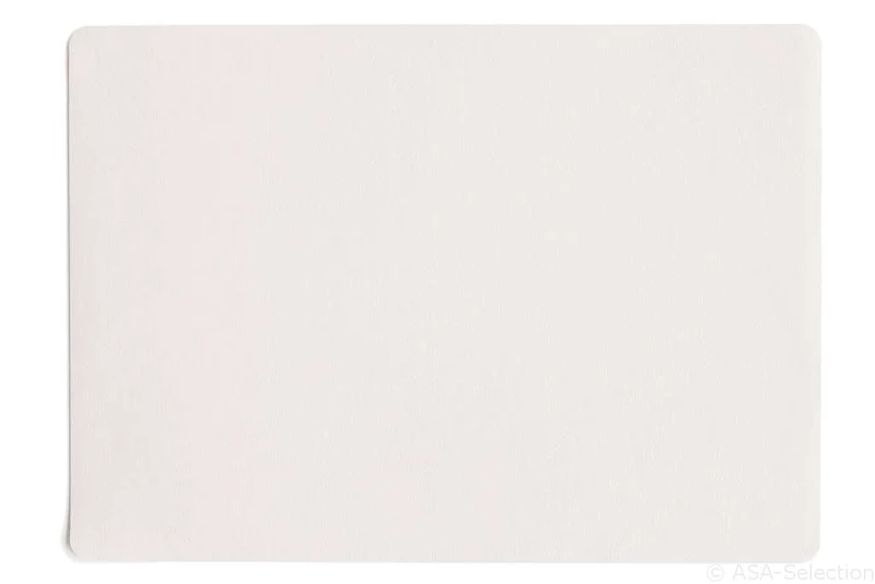 ASA Tischset Lederoptik weiss 46x33cm Set4