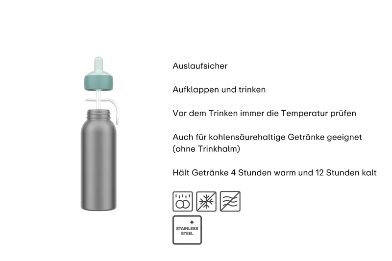 Thermoflasche flipup 0,35l paw Flip-Up Campus