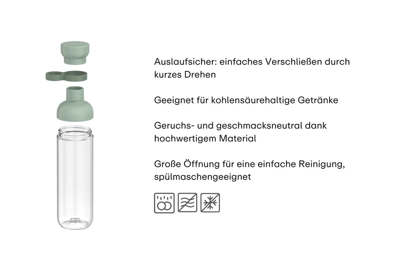 Trinkflasche 0,5l vivid mauve Vita
