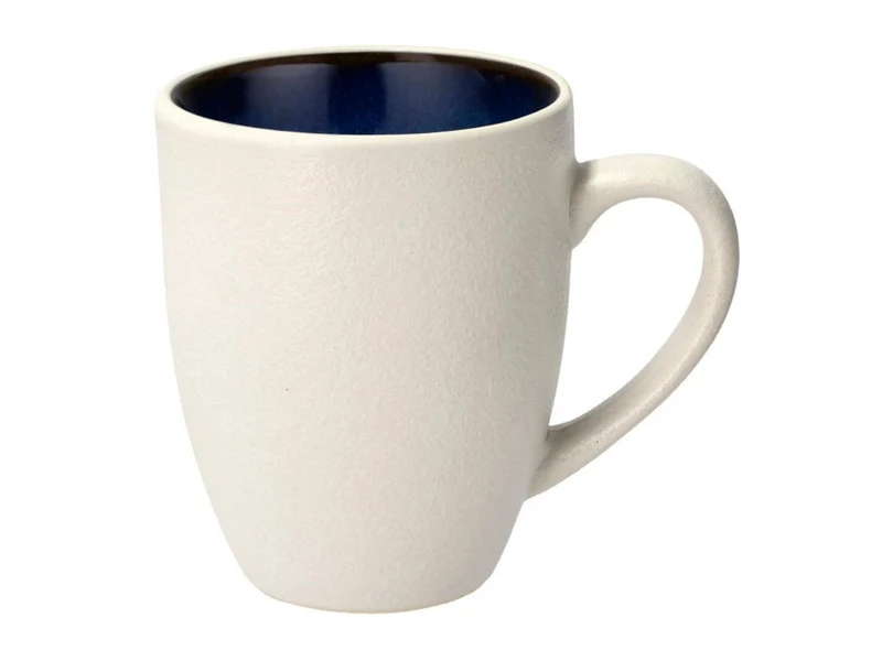 Bitz Gastro Becher mit Henkel weiß/dunkelblau 0,3l