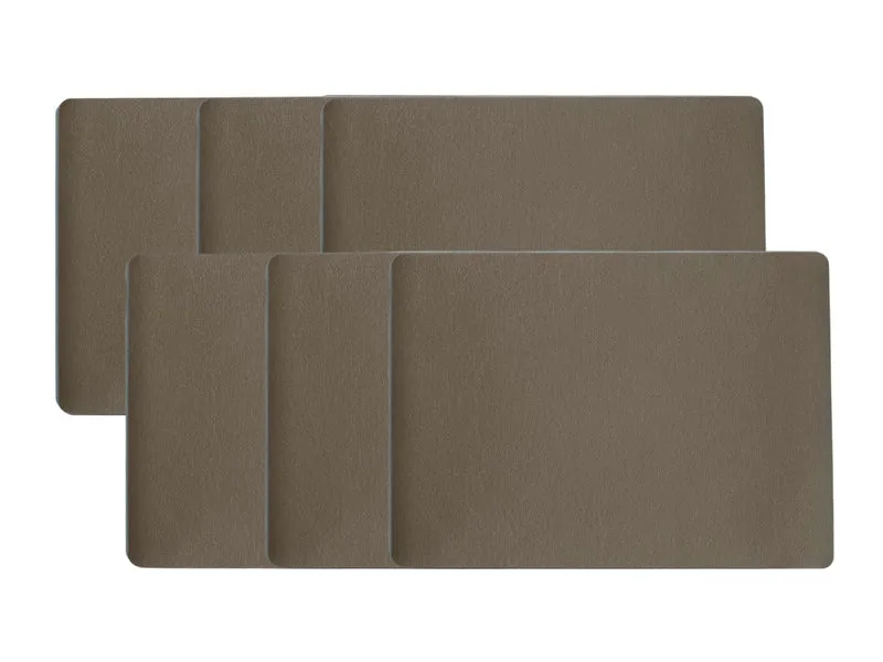 ASA Tischset Lederoptik braun 46x33cm Set6
