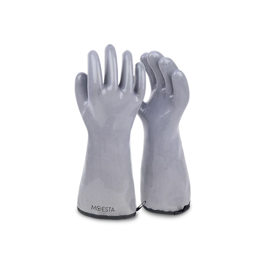 Moesta HeatPro Gloves - Grillhandschuhe aus Silikon - grau in Größe L (9)