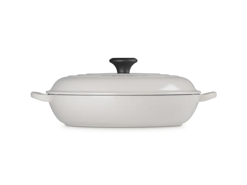 Le Creuset Gourmet-Profitopf Tradition rund mit Phenolknopf creme 30cm