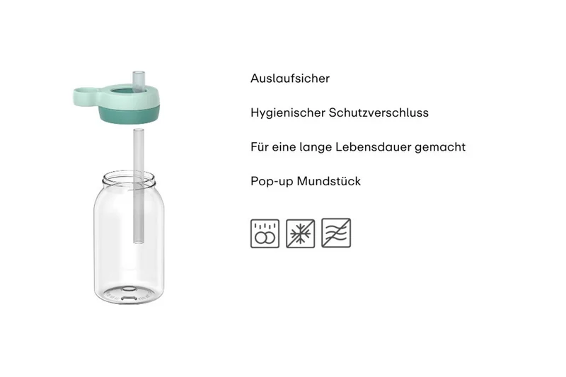Campus Trinkflasche mit Trinkhalm 450 ml - Peppa Pig