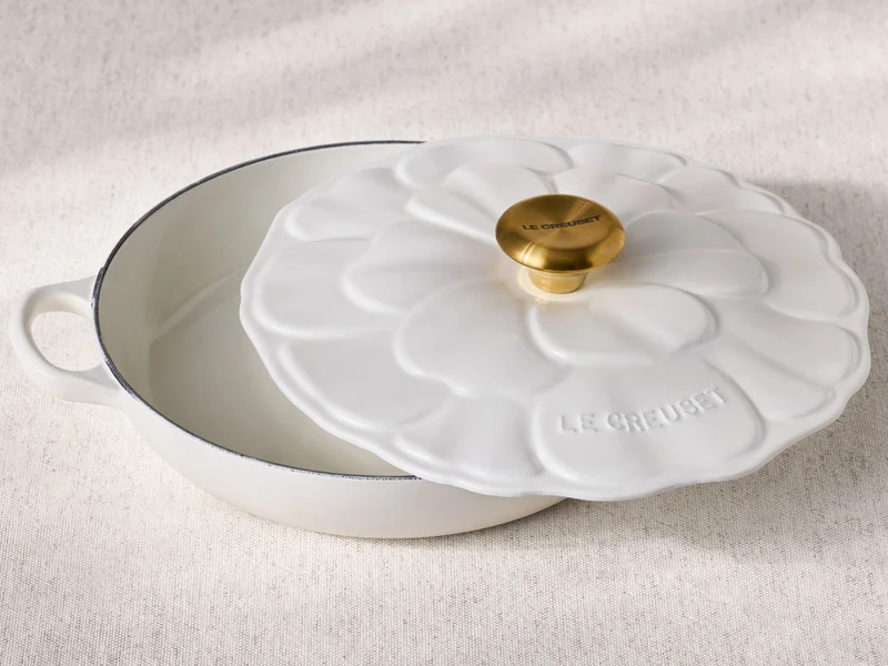 Le Creuset Signature Gourmet-Profitopf Blume weiß 26cm