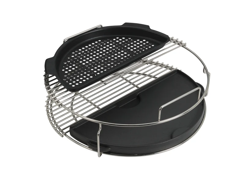 Big Green Egg Gelochte halbrunde Grillplatte für den EGGspander XLarge