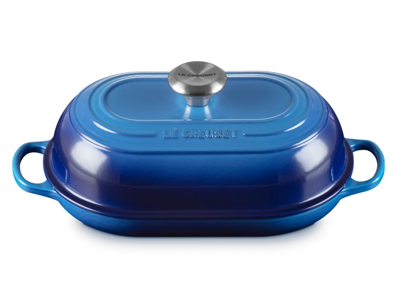 Le Creuset Brot Bräter Signature oval azure 29cm