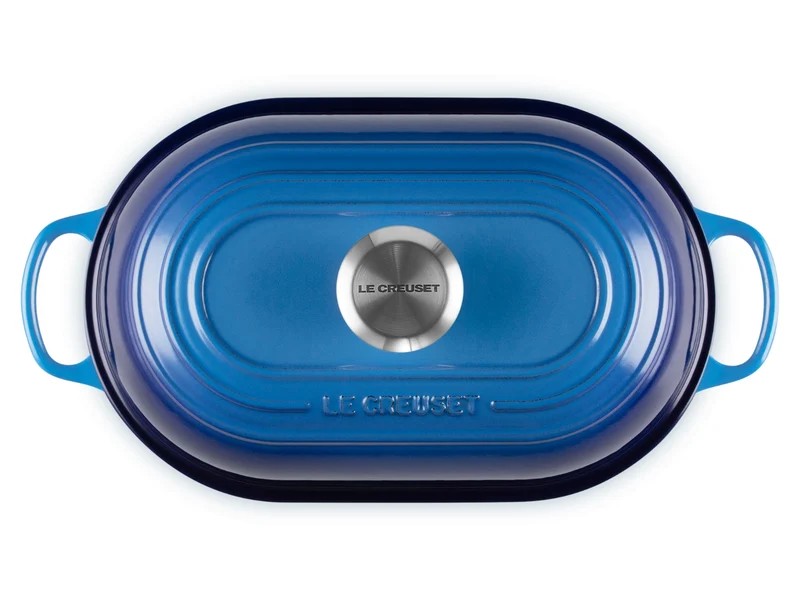Le Creuset Brot Bräter Signature oval azure 29cm