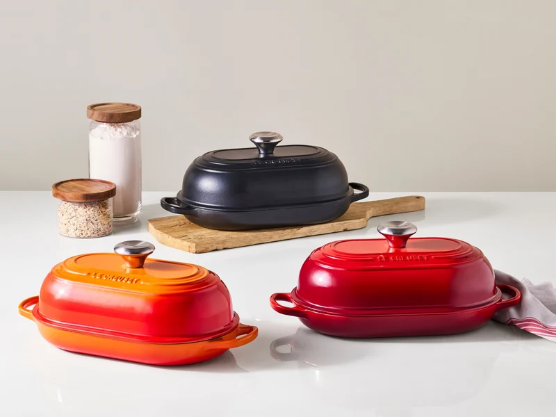 Le Creuset Brot Bräter Signature oval azure 29cm