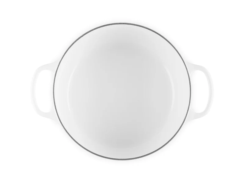 Le Creuset Bräter Blume Signature rund weiß 26cm