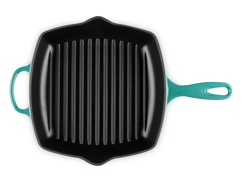 Le Creuset Grillpfanne Signature quadratisch bleu riviera 26cm