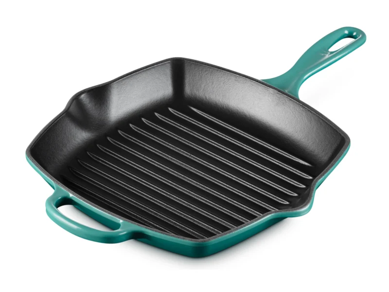 Le Creuset Grillpfanne Signature quadratisch bleu riviera 26cm