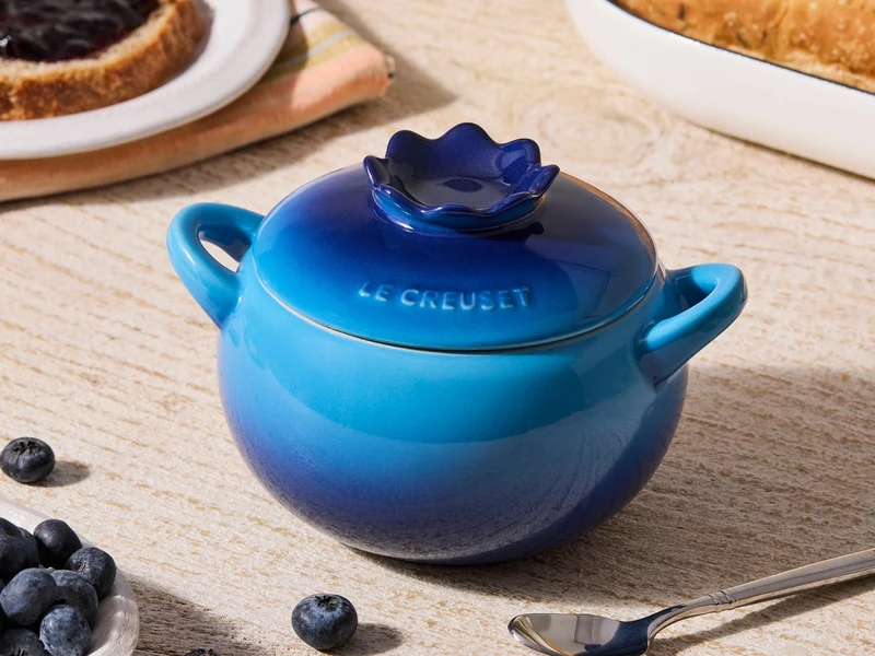 Le Creuset Mini-Cocotte Blaubeere rund azure
