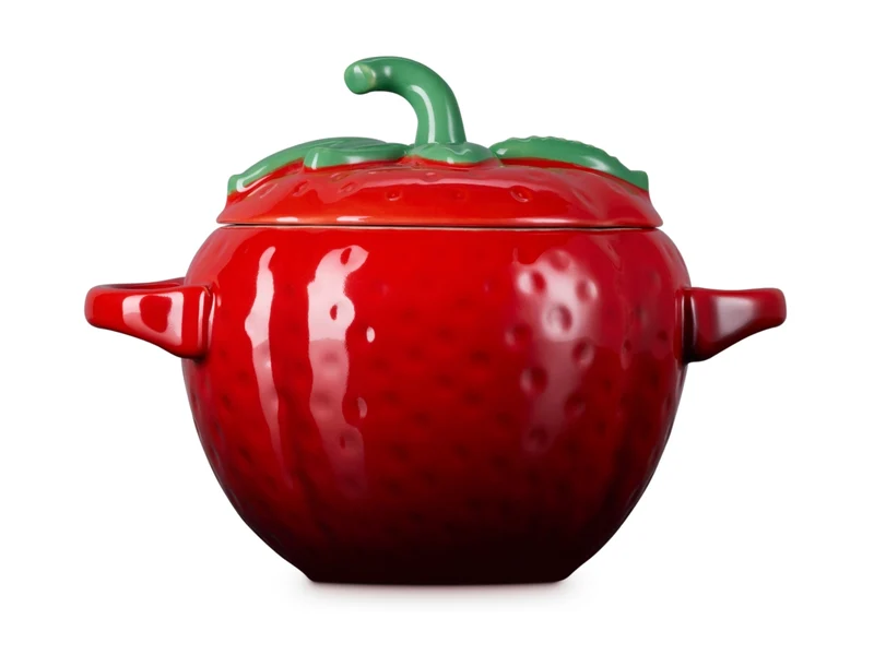 Le Creuset Mini-Cocotte Erdbeere rund kirschrot