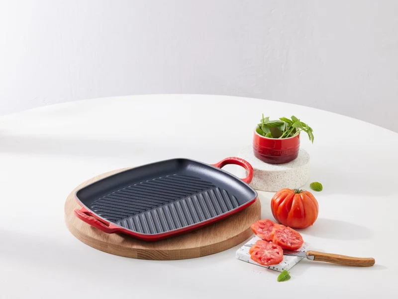 Le Creuset Grillplatte Signature rechteckig kirschrot 30cm