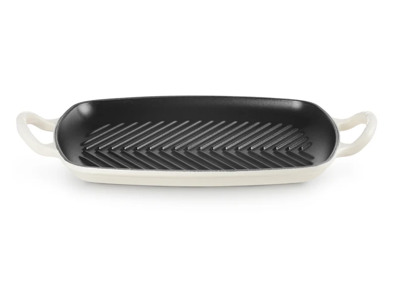 Le Creuset Grillplatte Signature rechteckig meringue 30cm