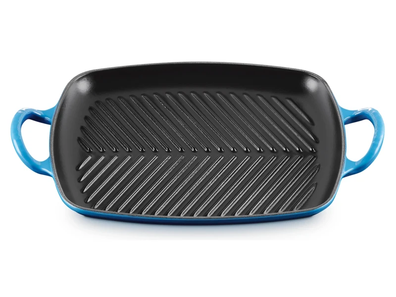 Le Creuset Grillplatte Signature rechteckig azure 30cm