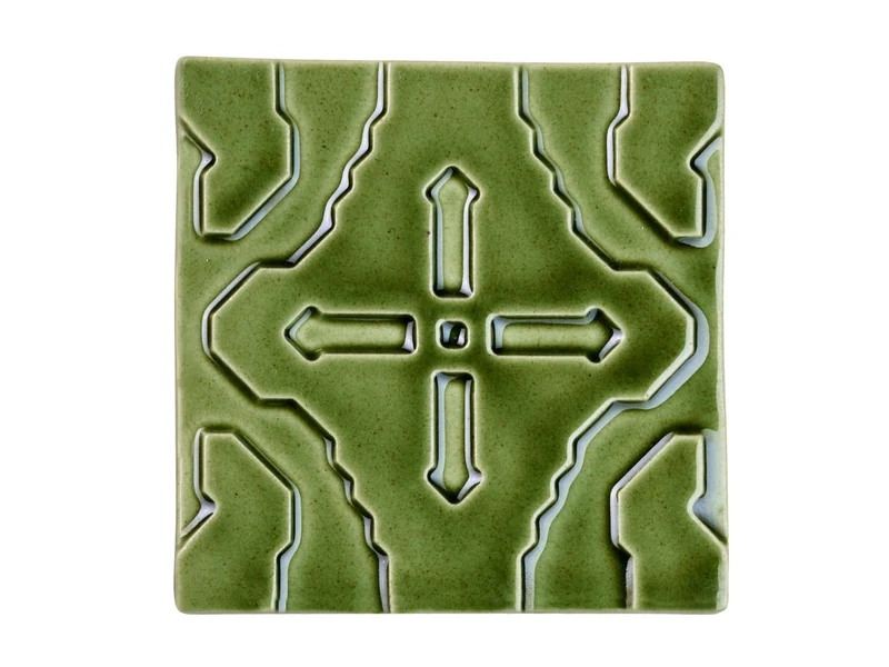 ASA ceramic coaster Untersetzer puebla verde Set 2tlg