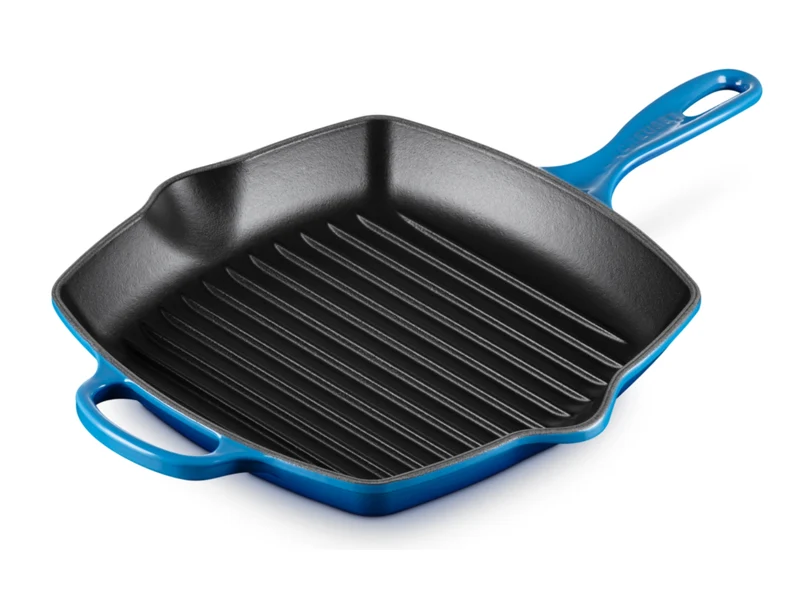 Le Creuset Grillpfanne Signature quadratisch azure 26cm