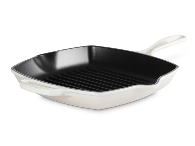 Le Creuset Grillpfanne Signature quadratisch meringue 26cm
