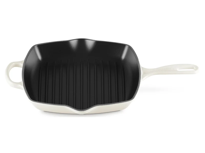 Le Creuset Grillpfanne Signature quadratisch meringue 26cm