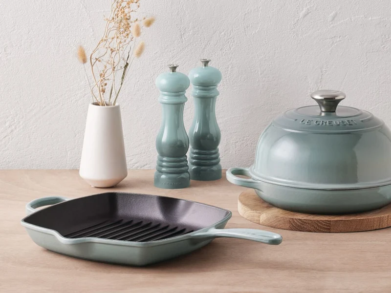 Le Creuset Grillpfanne Signature quadratisch sea salt 26cm