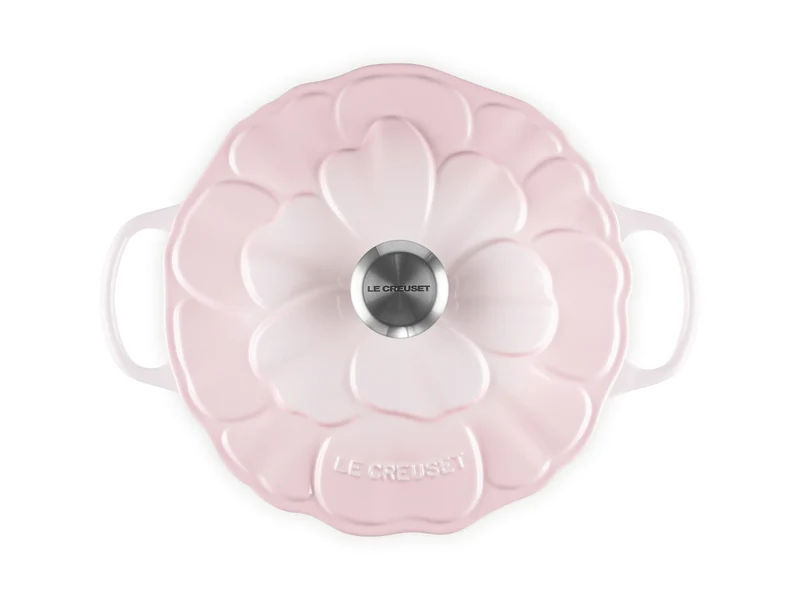 Le Creuset Bräter Blume Signature rund shell pink 26cm