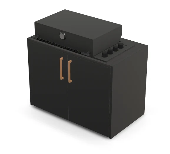 Brabura Box-Q 4-Brenner schwarz | Neuestes Edelstahlmodell