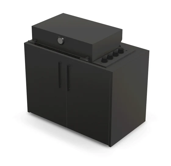 Brabura Box-Q 4-Brenner schwarz | Neuestes Edelstahlmodell