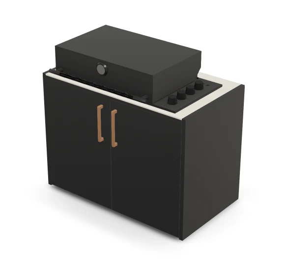 Brabura Box-Q 4-Brenner schwarz | Neuestes Edelstahlmodell
