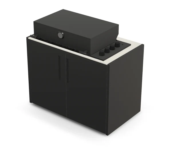 Brabura Box-Q 4-Brenner schwarz | Neuestes Edelstahlmodell
