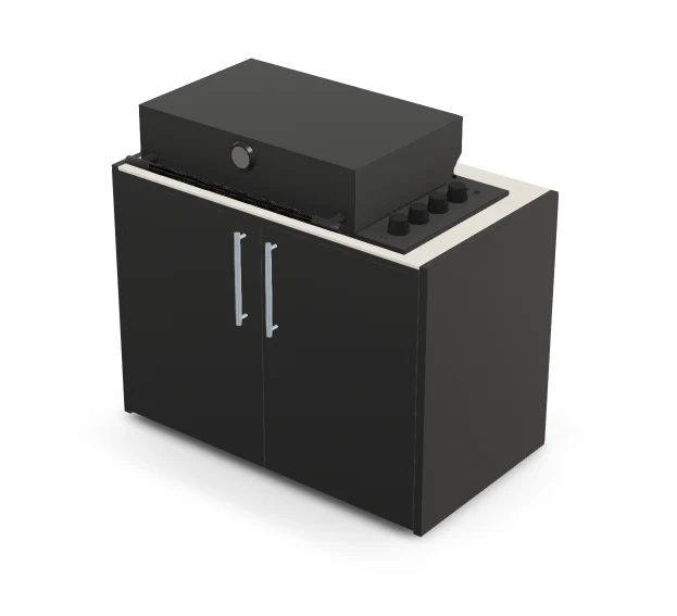 Brabura Box-Q 4-Brenner schwarz | Neuestes Edelstahlmodell
