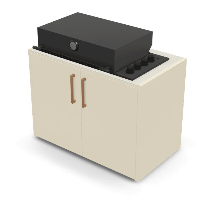 Brabura Box-Q 4-Brenner schwarz | Neuestes Edelstahlmodell
