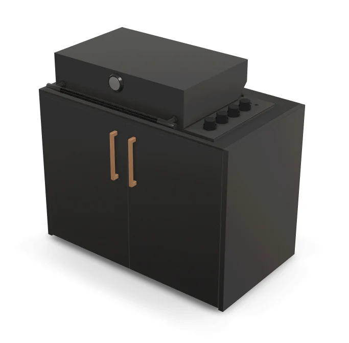 Brabura Box-Q 4-Brenner schwarz | Neuestes Edelstahlmodell