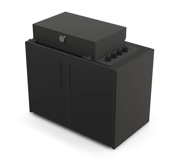 Brabura Box-Q 4-Brenner schwarz | Neuestes Edelstahlmodell