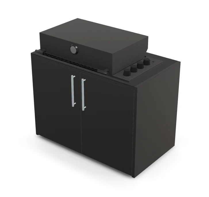 Brabura Box-Q 4-Brenner schwarz | Neuestes Edelstahlmodell