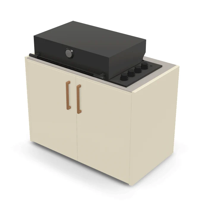 Brabura Box-Q 4-Brenner schwarz | Neuestes Edelstahlmodell