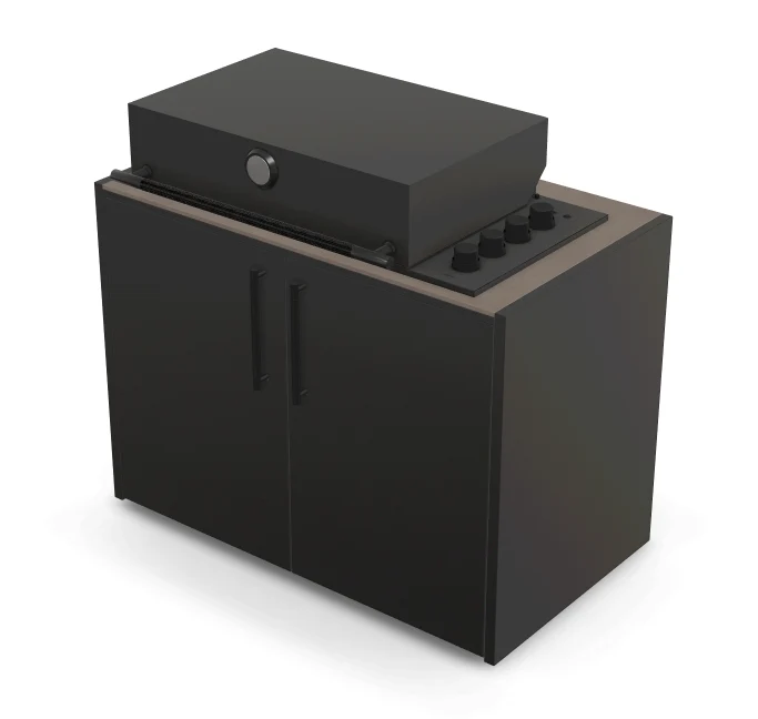 Brabura Box-Q 4-Brenner schwarz | Neuestes Edelstahlmodell