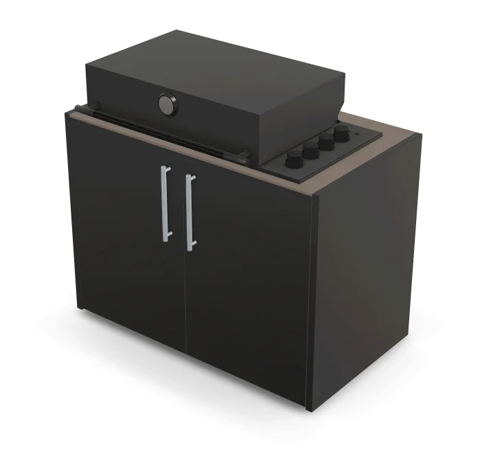 Brabura Box-Q 4-Brenner schwarz | Neuestes Edelstahlmodell