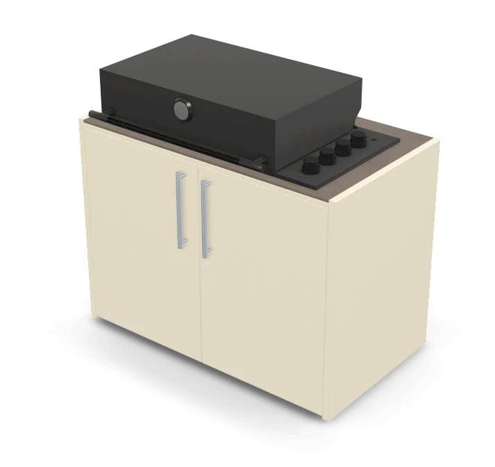 Brabura Box-Q 4-Brenner schwarz | Neuestes Edelstahlmodell