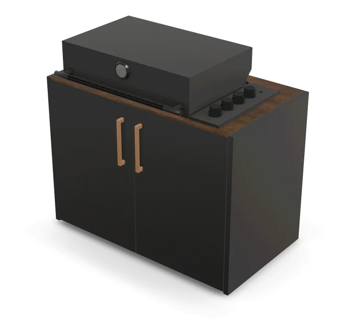 Brabura Box-Q 4-Brenner schwarz | Neuestes Edelstahlmodell