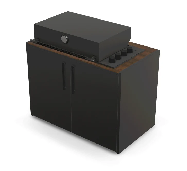Brabura Box-Q 4-Brenner schwarz | Neuestes Edelstahlmodell