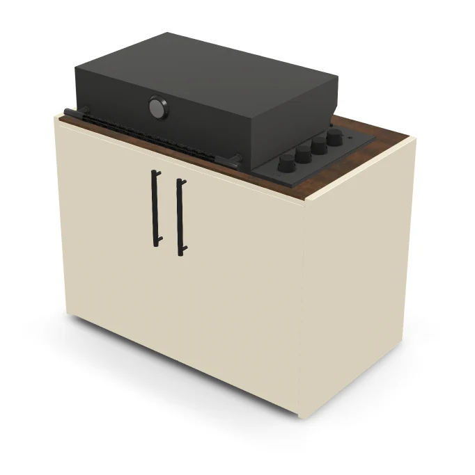 Brabura Box-Q 4-Brenner schwarz | Neuestes Edelstahlmodell