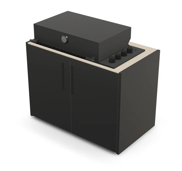 Brabura Box-Q 4-Brenner schwarz | Neuestes Edelstahlmodell