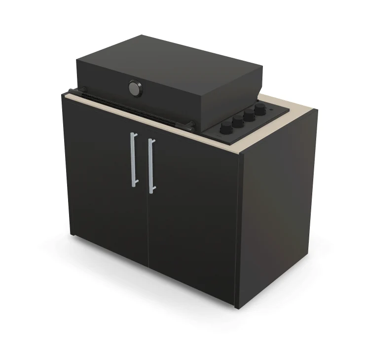 Brabura Box-Q 4-Brenner schwarz | Neuestes Edelstahlmodell