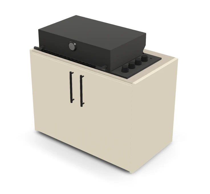 Brabura Box-Q 4-Brenner schwarz | Neuestes Edelstahlmodell