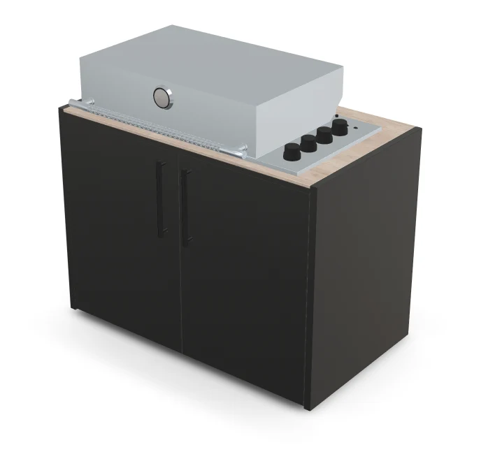 Brabura Box-Q 4-Brenner Edelstahl